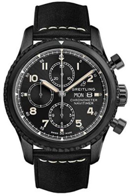 Breitling Navitimer 8 Chronographe 43 Montre Homme Acier Noir Réf. M13314101B1X1 Breitling Navitimer 8 Chronographe 43 Montre Homme Acier Noir Réf. M13314101B1X1 2