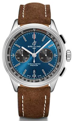 Breitling Premier AB0118A61C1X3 Chronographe 42 Bracelet en Cuir Nubuck Marron Breitling Premier AB0118A61C1X3 Chronographe 42 Bracelet en Cuir Nubuck Marron 2