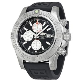 Breitling-Super-Avenger-II-chronographe-Automatique-Cadran-Noir-en-Caoutchouc-Noir-pour-Homme-0