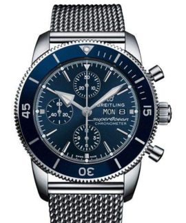 Breitling Superocean Heritage II Montre chronomètre Automatique Cadran Bleu pour Homme A13313161C1A1 Breitling Superocean Heritage II Montre chronomètre Automatique Cadran Bleu pour Homme A13313161C1A1