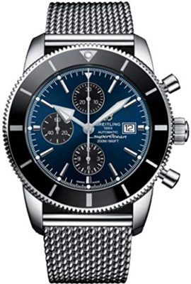 Breitling-Superocean-Montre-chronographe-avec-Cadran-Bleu-et-Lunette-Noire-46-mm-0