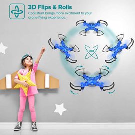 DROCON-Mini-Drone-pour-Enfant-et-Dbutants-Hlicoptre-Quadcopter-avec-Tlcommande-Maintien-de-laltitude-Flips-3D-Mode-sans-tte-et-dcollage-Atterrissage-en-Une-Touche-Cadeau-amusant-0-2