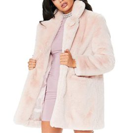 EFINNY Femmes Fausse Fourrure Long Manteau Cardigan Automne Hiver Chaud Casual Lâche Oversize Pull avec Poches EFINNY Femmes Fausse Fourrure Long Manteau Cardigan Automne Hiver Chaud Casual Lâche Oversize Pull avec Poches