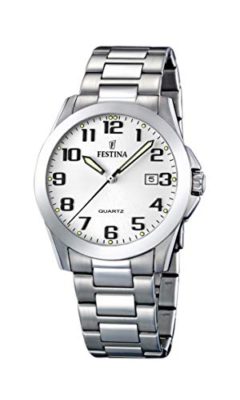 FESTINA-Homme-Analogique-Quartz-Montre-avec-Bracelet-en-Acier-Inoxydable-F163767-0