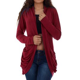 Femme Longue Cardigan，Manches Longues Légères Gilet Ouvert Poches Outwear irregulier Lâche Veste Bringbring Femme Longue Cardigan，Manches Longues Légères Gilet Ouvert Poches Outwear irregulier Lâche Veste Bringbring