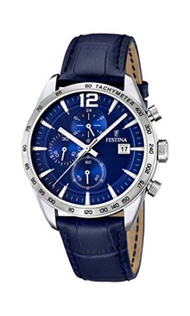 Festina – F16760/3 – Montre Homme – Quartz Analogique – Chronomètre/Aiguilles Lumineuses – Bracelet Cuir Bleu Festina – F16760/3 – Montre Homme – Quartz Analogique – Chronomètre/Aiguilles Lumineuses – Bracelet Cuir Bleu