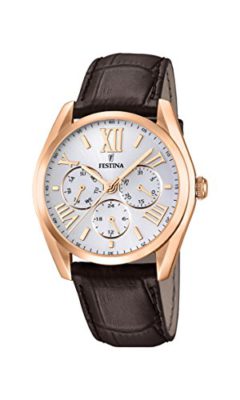 Festina-Hommes-Analogique-Quartz-Montre-avec-Bracelet-en-Cuir-F16754-1-0