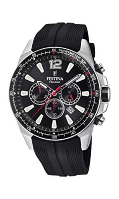 Festina-Hommes-Chronographe-Quartz-Montre-avec-Bracelet-en-PU-F203763-0