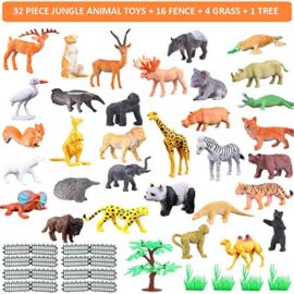 GuassLee Ensemble de Jouets avec 65 Figurines et Figurines animales – Mini-Jouets éducatifs en Plastique pour Animaux de la Jungle pour garçons Filles Enfants Tout-Petits Ferme Petits Animaux. GuassLee Ensemble de Jouets avec 65 Figurines et Figurines animales – Mini-Jouets éducatifs en Plastique pour Animaux de la Jungle pour garçons Filles Enfants Tout-Petits Ferme Petits Animaux. 4