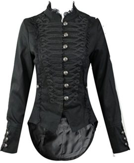 HR-Steampunk-Gothique-Queue-de-Pie-Manteau-de-Femme-Nouvelle-0