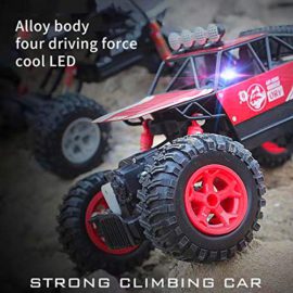 LBLA-Voiture-Tlcommande-Tout-Terrain–Haute-Vitesse-24GHz-116-4WD-15kmh-Monster-Truck-4-Roues-Motrices-avec-Batterie-Rechargeable-Rouge-0-0