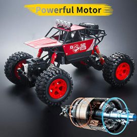 LBLA-Voiture-Tlcommande-Tout-Terrain–Haute-Vitesse-24GHz-116-4WD-15kmh-Monster-Truck-4-Roues-Motrices-avec-Batterie-Rechargeable-Rouge-0-3