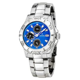 Montre Festina Acier Fond Bleu Montre Festina Acier Fond Bleu