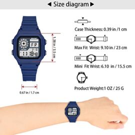 Montre Numérique Montre Homme Etanche avec Résine Synthétique Ultra-Mince Minimaliste avec Affichage de la Date Montre Numérique Montre Homme Etanche avec Résine Synthétique Ultra-Mince Minimaliste avec Affichage de la Date 4