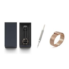 Montres Hommes,Simple d’affaires Casual Ultra-Mince étanche Quartz Analogique avec Bande en Acier Inoxydable（Bracelet Maille milanaise ） Cuir Sangle Bracelet et Le Cadran avec Diamant incorporés Montres Hommes,Simple d’affaires Casual Ultra-Mince étanche Quartz Analogique avec Bande en Acier Inoxydable（Bracelet Maille milanaise ） Cuir Sangle Bracelet et Le Cadran avec Diamant incorporés 3