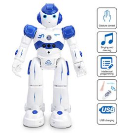 NEWYANG-Jouet-Robotique-Intelligent-Commande-de-Signal–Distance-et-Manuelle-Recharge-avec-Un-cble-USB-Jouet-de-contrle-des-gestes-programmable-de-Nol-pour-Les-Enfants-Bleu-0-0