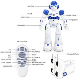 NEWYANG-Jouet-Robotique-Intelligent-Commande-de-Signal–Distance-et-Manuelle-Recharge-avec-Un-cble-USB-Jouet-de-contrle-des-gestes-programmable-de-Nol-pour-Les-Enfants-Bleu-0-2