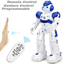 NEWYANG-Jouet-Robotique-Intelligent-Commande-de-Signal--Distance-et-Manuelle-Recharge-avec-Un-cble-USB-Jouet-de-contrle-des-gestes-programmable-de-Nol-pour-Les-Enfants-Bleu-0