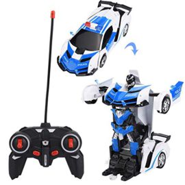 RC Voiture Robot de transformation, 1/18 RC voiture à déformation avec télécommande jouet cadeau pour enfants(voiture de police) RC Voiture Robot de transformation, 1/18 RC voiture à déformation avec télécommande jouet cadeau pour enfants(voiture de police)