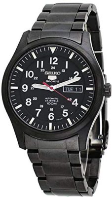 Seiko – SNZG17K1 – 5 Sports – Montre Homme – Automatique Analogique – Cadran Noir – Bracelet Acier plaqué Noir Seiko – SNZG17K1 – 5 Sports – Montre Homme – Automatique Analogique – Cadran Noir – Bracelet Acier plaqué Noir 2