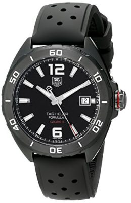 TAG-Heuer-Homme-41mm-Bracelet-Caoutchouc-Noir-Boitier-Titane-Saphire-Automatique-Montre-WAZ2115FT8023-0