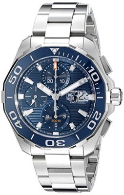 TAG-Heuer-Homme-Bracelet-Boitier-Acier-Inoxydable-Automatique-Cadran-Bleu-Montre-CAY211BBA0927-0