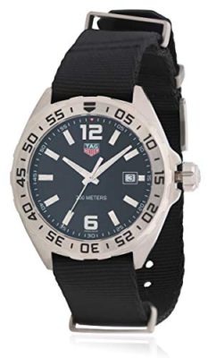 TAG Heuer Homme Bracelet Nylon Noir Quartz Analogique Montre WAZ1015.FC8198 TAG Heuer Homme Bracelet Nylon Noir Quartz Analogique Montre WAZ1015.FC8198 2