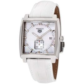 TAG Heuer Monaco Nacre Diamant Cadran Montre pour Homme Waw131b. Fc6247 TAG Heuer Monaco Nacre Diamant Cadran Montre pour Homme Waw131b. Fc6247