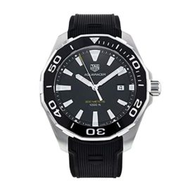 Tag Heuer WAY111A.FT6151 Aquaracer Montre en Caoutchouc pour Homme Cadran Noir Tag Heuer WAY111A.FT6151 Aquaracer Montre en Caoutchouc pour Homme Cadran Noir