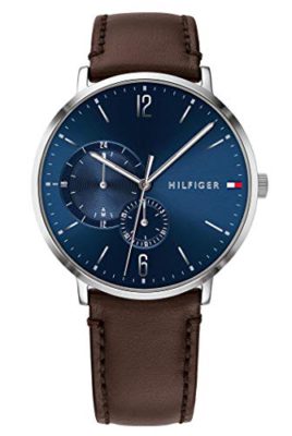 Tommy-Hilfiger-Hommes-Multi-cadrans-Quartz-Montres-bracelet-avec-bracelet-en-Cuir-1791508-0