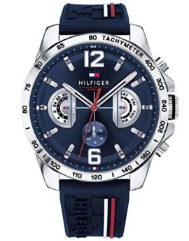 Tommy-Hilfiger-Mixte-Multi-cadrans-Quartz-Montres-bracelet-avec-bracelet-en-Silicone-1791476-0