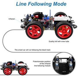 UNIROI-Kit-Voiture-Robot-Voiture-Bluetooth-lectrique-intlligente-kit-de-robotique-R3-kit-de-Construction-avec-Module-Suivi-Ligne-capteur-ultrasonique-tutoriel-pour-Les-debutants-darduino-IDE-0-2