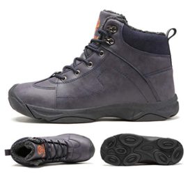 Axcone-Homme-Femme-Chaussures-Trekking-Randonne-Bottes-de-Neige-Hiver-Impermable-Outdoor-Boots-Fourrure-Cuir-Impermable-Sneakers-0-0