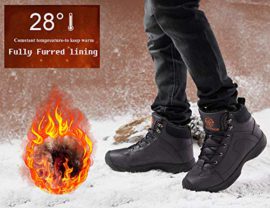 Axcone-Homme-Femme-Chaussures-Trekking-Randonne-Bottes-de-Neige-Hiver-Impermable-Outdoor-Boots-Fourrure-Cuir-Impermable-Sneakers-0-2