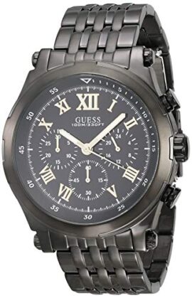 GUESS Classic Homme 46mm Bracelet Acier Inoxydable Noir Quartz Montre W1104G2 GUESS Classic Homme 46mm Bracelet Acier Inoxydable Noir Quartz Montre W1104G2