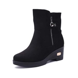 Gaatpot Chaussures Bottes Hiver De Neige Femmes avec Chaud Fourrure Doublure Antidérapage Talons Bottine 35-41EU Gaatpot Chaussures Bottes Hiver De Neige Femmes avec Chaud Fourrure Doublure Antidérapage Talons Bottine 35-41EU