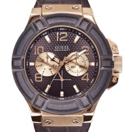 Guess – W0040G3 – Rigor – Montre Homme – Quartz Analogique – Cadran Marron – Bracelet Cuir Marron Guess – W0040G3 – Rigor – Montre Homme – Quartz Analogique – Cadran Marron – Bracelet Cuir Marron 3