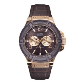 Guess – W0040G3 – Rigor – Montre Homme – Quartz Analogique – Cadran Marron – Bracelet Cuir Marron Guess – W0040G3 – Rigor – Montre Homme – Quartz Analogique – Cadran Marron – Bracelet Cuir Marron 2