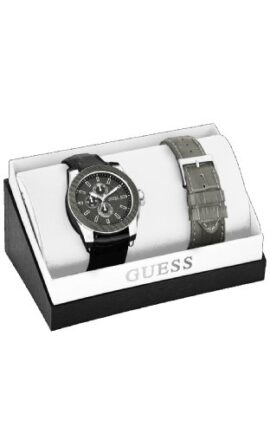 Guess – W0079G1 – Montre Homme – Quartz Analogique – Bracelet Cuir Multicolore Guess – W0079G1 – Montre Homme – Quartz Analogique – Bracelet Cuir Multicolore