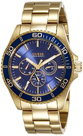 Guess W0172G5 – Mouvement Analogique – Affichage Analogique – [Gold] et Cadran Bleu – Mixte Guess W0172G5 – Mouvement Analogique – Affichage Analogique – [Gold] et Cadran Bleu – Mixte