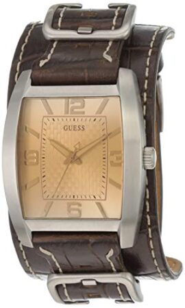 Guess – W0186G2 – Montre Homme – Quartz Analogique – Cadran Doré – Bracelet Cuir Noir Guess – W0186G2 – Montre Homme – Quartz Analogique – Cadran Doré – Bracelet Cuir Noir