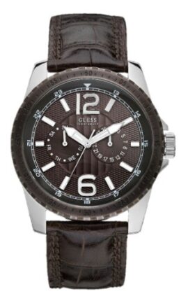 Guess – W11596G1 – Montre Homme – Quartz Analogique – Cadran Marron – Bracelet Cuir Marron Guess – W11596G1 – Montre Homme – Quartz Analogique – Cadran Marron – Bracelet Cuir Marron