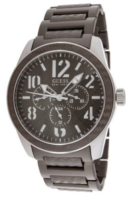 Guess-W13578G1-Montre-Homme-Quartz-Analogique-Cadran-BrunGris-Bracelet-Acier-BrunGris-0