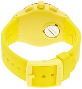 SWATCH HOMME & FEMME 42MM CHRONOGRAPHE JAUNE SILICONE BRACELET MONTRE SUSJ400 SWATCH HOMME & FEMME 42MM CHRONOGRAPHE JAUNE SILICONE BRACELET MONTRE SUSJ400 3