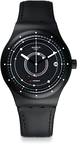 Swatch Homme Digital Automatique Montre avec Bracelet en Cuir SUTB400 Swatch Homme Digital Automatique Montre avec Bracelet en Cuir SUTB400