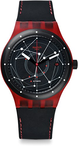 Swatch Homme Digital Automatique Montre avec Bracelet en Cuir SUTR400 Swatch Homme Digital Automatique Montre avec Bracelet en Cuir SUTR400