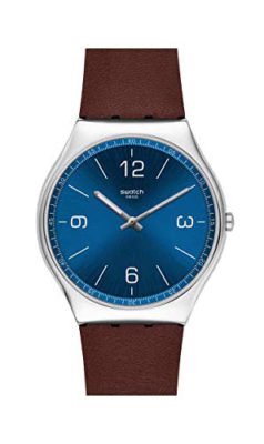 Swatch Hommes Analogique Quartz Suisse Montre avec Bracelet en Cuir véritable SS07S101 Swatch Hommes Analogique Quartz Suisse Montre avec Bracelet en Cuir véritable SS07S101 2