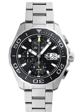 TAG-Heuer-Homme-Bracelet-Boitier-Acier-Inoxydable-Automatique-Cadran-Noir-Montre-CAY211ABA0927-0