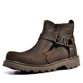 ZSUO-Deux-Usure-Cuir-BootsBottes-Femme-Homme-Mixte-Adulte-0