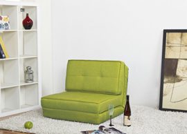 Artdeco Fauteuil Convertible chauffeuse Convertible Plusieurs Couleurs (Petit, Vert Tissu) Artdeco Fauteuil Convertible chauffeuse Convertible Plusieurs Couleurs (Petit, Vert Tissu) 2